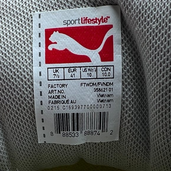 Puma Trinomic XT-1 Womens Cross Training Shoes Grey Yellow 358621 EUC Size 10 - Picture 6 of 6